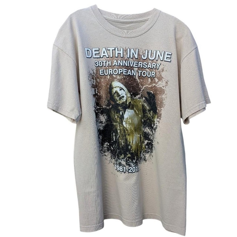 Death In June ’30th Anniversary European Tour’ T shirt 2 SIDED white PA11117