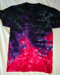 Gildan Tie Dye T-shirt Black Purple Hot Pink Flames Made to Order