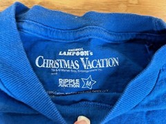 Christmas Vacation Eggnog Blue Short Sleeve T-Shirt Men’s Medium M CLEAN EUC