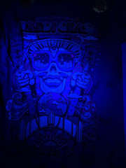 Universal Studios Orlando Mardi Gras Tshirt 2024 Mushrooms Skull Black Light NWT