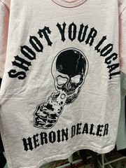 Warren Lotas Men’s Size Medium Shoot Your Local Dealer Shirt Pink Skull WL USA