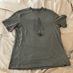 rei co-op Men’s Large Heather Green Graphic Cactus Tee Performance Shirt
