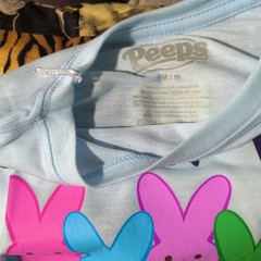 Peeps Men’s M Light Blue Cotton Crew Neck Chillin’ With My Peeps Graphic T-Shirt