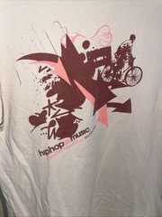 Hip Hop Is Music T-Shirt Size Med 20 Across 26 Down No Tag
