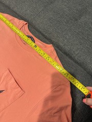 Nautica T-Shirt Men’s 2XLT Coral Orange Front Pocket Active Stretch 95/5 Blend