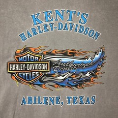 2001 Harley Davidson Abilene Texas Men’s Graphic Tee Gray Size XL Kent’s