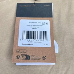 THE NORTH FACE Evolution Box NSE Regular Short Sleeve Shirt Men’s Sz L Khaki Sto