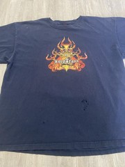 Vintage Y2K JNCO Jeans Blue Dragon Graphic T-Shirt XXL USA Distressed