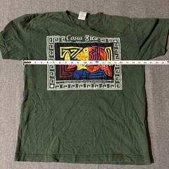 Mens INDIOS BY SIAMARMOLA Green Costa Rica Hand Sewn T Shirt Sz M