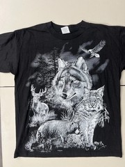 See Photos LOT of 8 Vintage Deadstock Double Sided Single Stitch L Animal Biker