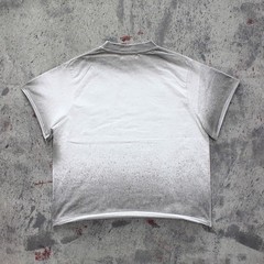 Gothic Boxy Shirt Faded Distressed Grunge Punk Rock Medium White Japanese Brand