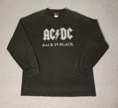 Vtg Aces & Eights 2005 AC/DC Back In Black XL T-Shirt Long Sleeve Band Concert