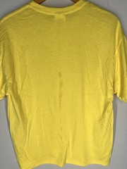 Hanes Heavyweight 50/50 Blank T-Shirt L Yellow Y2K Vintage Made in El Salvador
