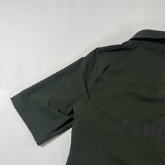 Tenore Zip Up Shirt Jacket Polo Short Sleeve Green Logo Pocket Men’s L