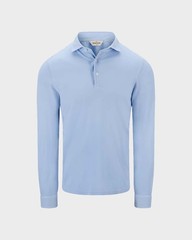 Gran Sasso Long Sleeve Cotton Piqué Polo Shirt 60111