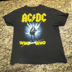AC/DC Who Made Who Band T-Shirt Mens XL Black Angus Young Graphic Rock Tee 2018