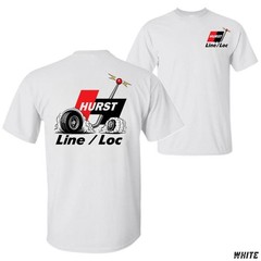 Hurst Line Loc T-Shirt Burnout Shifter Drag Racing Muscle Car Tee