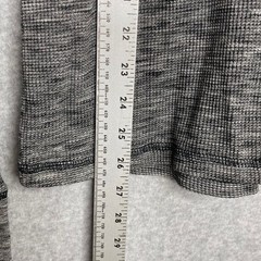 Y2K Express Waffle Knit Henley Shirt Mens Sz S Long Sleeve Heathered Gray Black