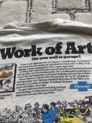 Mens Chemistry Chevy Corvette Graphic White T-Shirt Size L/G See Pics