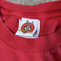 Marvin Martian Shirt Red Get Off My Planet Go Home Looney Tunes XL Y2K USA Bugs