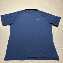 Under Armour Heatgear T-Shirt Men’s Adult Large Loose Blue Gym Running Training