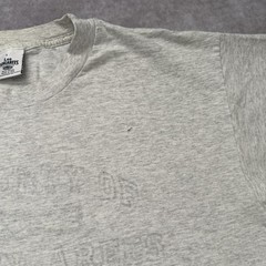 Vintage 90s Lee Dungarees Shirt Mens L Gray Property Of Jean Denim Tee