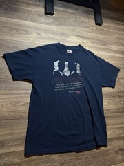 Pulp Fiction T-Shirt Adult Large Black Movie Promo Graphic Tee Ezekiel 25:17 VTG