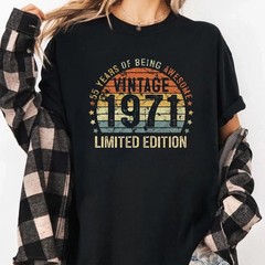 55th Birthday Vintage 1971 Limited Edition 55 Years Old Gifts T-Shirt
