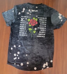 Guns N’ Roses “Rise As 1ne and For All” Tour T Black Bleach Wash Unisex Size XL