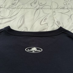 Arbor Wear Shirt Men M Navy Blue Outdoors Workwear Base Layer Hiking Stretch