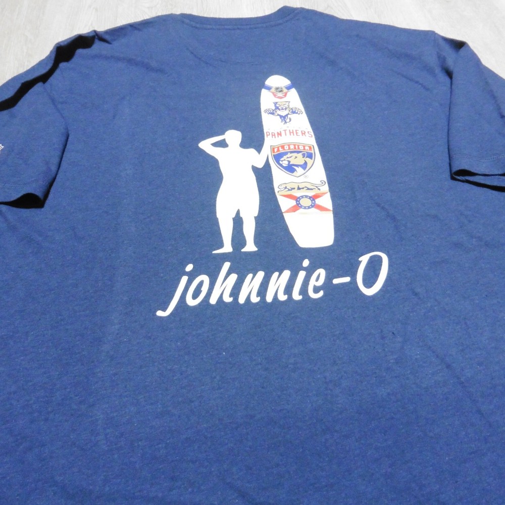 Johnnie-O Men’s M Florida Panthers NHL Crew T-Shirt Heather Twilight SS Flawed