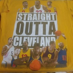 AAA Classic Graphic T-Shirt Mens S Cotton Short Sleeve Yellow Cleveland