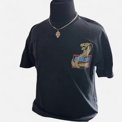 Crystal Cobra Oversized T-Shirt | Size M | Black Washed Short Sleeve