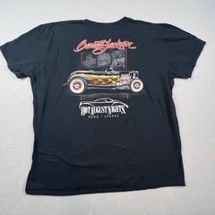 Barrett-Jackson Hot August Nights T-Shirt Mens XXL Black Hot Rod Flame Graphic