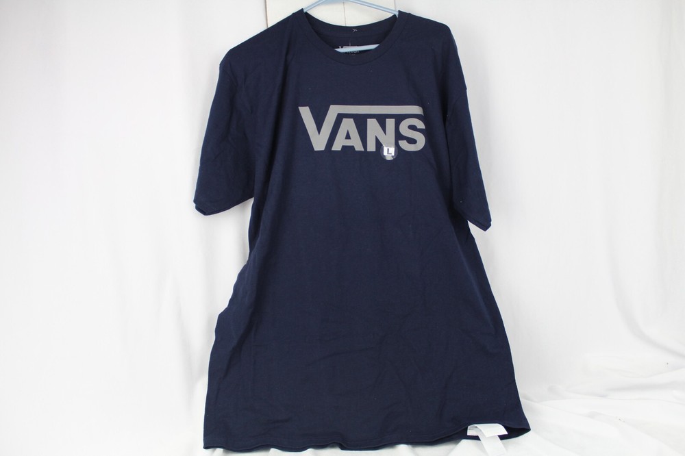 Man’s Shirts & Tops Vans Vans Classic Tee Navy/Frost Grey Large BRAND NEW