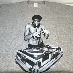 DJ Bruce Lee T-Shirt Mens XXL Gray S/S Turntable Hip Hop Jeet Kune Do Tee