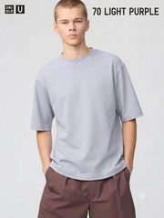 UNIQLO U AIRism Cotton Oversized Crew Neck Half-Sleeve T-Shirt XS-4XL Japan