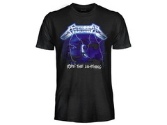 Official Metallica T-Shirt Jersey Original Black Ride the Lightning T-Shirt