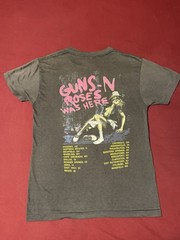 RARE Guns N Roses Banned Tour shirt “WAS HERE” small black vintage – GNR Rock