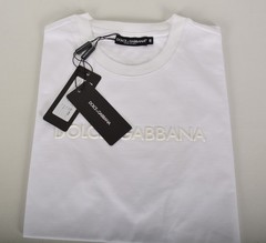 Men’s Dolce & Gabbana White Tonal Logo T-Shirt Men’s Size Medium