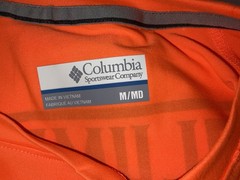 NWT Men’s Columbia Dri-Fit Bound Best Friend Dog Graphic Shirt Orange Medium