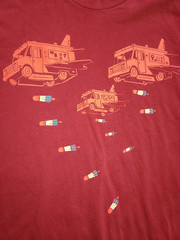 IceCream Trucks Dropping Rocket Pops Unisex Red Short Sleeve Funny Tshirt Summer