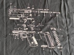 Glock Perfection mens Black shirt logo gun graphic t-shirt tee Size: XXXL