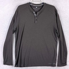 Free Fly Henley Shirt Mens M Gray Bamboo Lightweight Stretch Preppy Outdoors