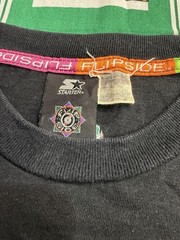 90s Starter Flip Side Colorblock Black Blue Green XL Crew Neck Logo T-Shirt