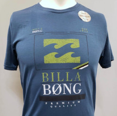 Billabong Mens Shirt Small Medium Short Sleeve Slim Fit Graphic Wave Logo