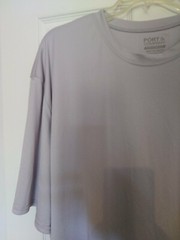 Port & Company Mens Long Sleeve UV Performance Crew Neck T-Shirt PC380LS GRAY