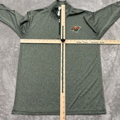 NHL Minnesota Wild Shirt Mens Small Green Long Sleeve 1/4 Zip Lightweight Sport