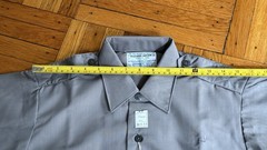 1960s Vintage Klopman Poplin Gray Work Shirt NOS Deadstock USA Small