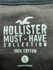 Hollister Men’s T-Shirt Black Gray Gradient Logo Size S Short Sleeve